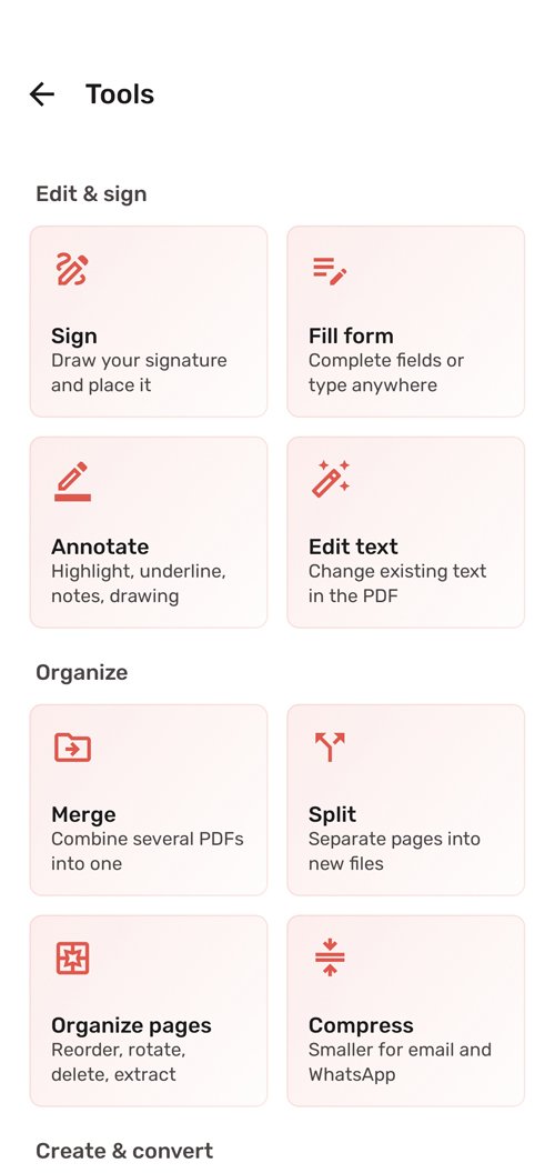 Herramientas en PDF Bolt